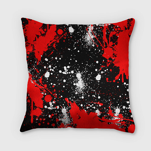 Подушка квадратная Free Fire: Брызги и капли красок / 3D-принт – фото 2