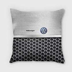 Подушка квадратная Volkswagen Стальная решетка, цвет: 3D-принт