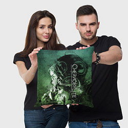 Подушка квадратная Chernobylite Чернобылит игра, цвет: 3D-принт — фото 2
