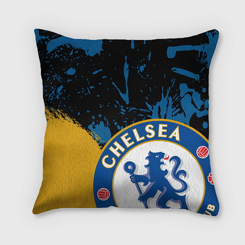 Подушка квадратная ЧЕЛСИ CHELSEA GOLDEN LOGO / 3D-принт – фото 2