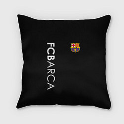 Подушка квадратная FC BARCA BLACK STYLE, цвет: 3D-принт