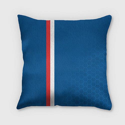 Подушка квадратная PSG SPORT STRIPES UNIFORM / 3D-принт – фото 2