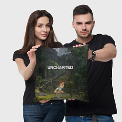 Подушка квадратная Uncharted На картах не значится, цвет: 3D-принт — фото 2