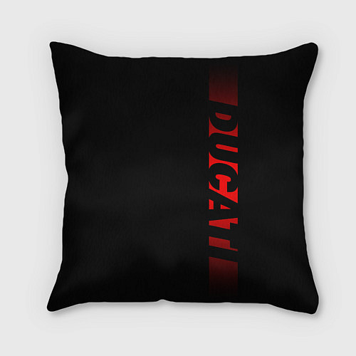 Подушка квадратная DUCATI BLACK RED LINE / 3D-принт – фото 2