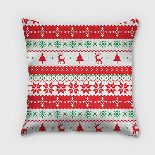 Подушка квадратная Christmas Deer / 3D-принт – фото 2