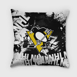 Подушка квадратная Питтсбург Пингвинз Pittsburgh Penguins, цвет: 3D-принт