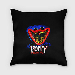 Подушка квадратная Poppy Playtime: Huggy, цвет: 3D-принт