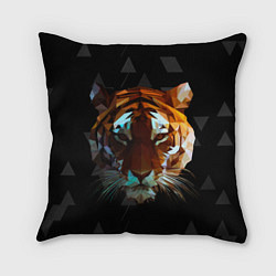 Подушка квадратная Тигр стиль Low poly, цвет: 3D-принт