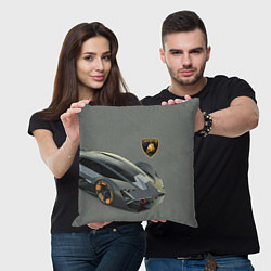 Подушка квадратная Lamborghini concept 2020, цвет: 3D-принт — фото 2