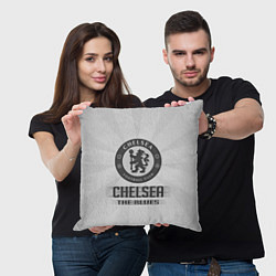 Подушка квадратная Chelsea FC Graphite Theme, цвет: 3D-принт — фото 2