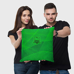 Подушка квадратная Краснодар lime theme, цвет: 3D-принт — фото 2
