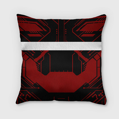 Подушка квадратная Metroid Dread Black Red Logo / 3D-принт – фото 2