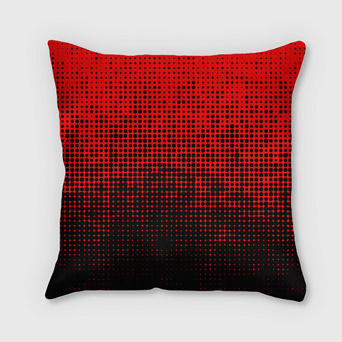 Подушка квадратная MU red-black / 3D-принт – фото 2