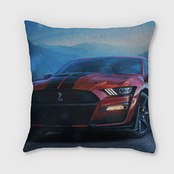 Подушка квадратная Авто вечером, цвет: 3D-принт