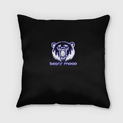Подушка квадратная Bears mood, цвет: 3D-принт