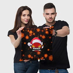 Подушка квадратная Geometry Dash: New Year, цвет: 3D-принт — фото 2
