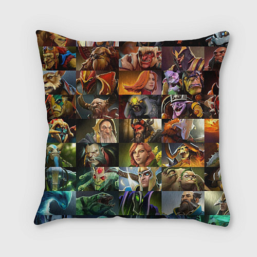 Подушка квадратная HEROES DOTA 2 ПЕРСОНАЖИ ДОТА 2 / 3D-принт – фото 2