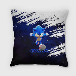 Подушка квадратная Sonic со скоростью звука, цвет: 3D-принт
