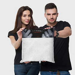 Подушка квадратная Улыбка дружбы, цвет: 3D-принт — фото 2