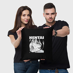 Подушка квадратная HENTAI девочка ahegao, цвет: 3D-принт — фото 2