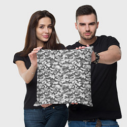 Подушка квадратная Серый Городской Камуфляж, цвет: 3D-принт — фото 2