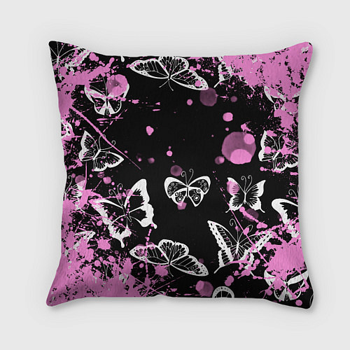 Подушка квадратная Adele - Бабочки / 3D-принт – фото 2