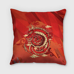 Подушка квадратная Красно-огненный дракон, цвет: 3D-принт