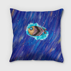 Подушка квадратная Забавная рыба, цвет: 3D-принт