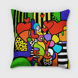 Подушка квадратная Romero Britto - love you