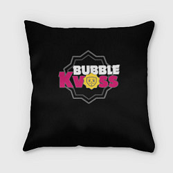 Подушка квадратная Bubble Kvass - emblem, цвет: 3D-принт