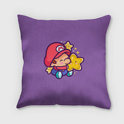 Подушка квадратная Милый Марио, цвет: 3D-принт
