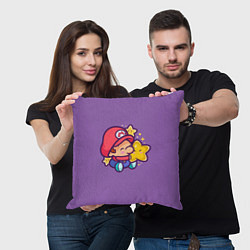 Подушка квадратная Милый Марио, цвет: 3D-принт — фото 2