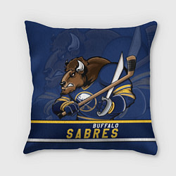Подушка квадратная Баффало Сейберз, Buffalo Sabres, цвет: 3D-принт