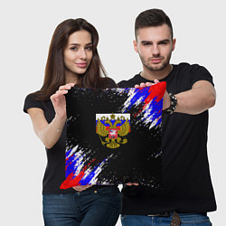 Подушка квадратная Russia Флаг с Гербом, цвет: 3D-принт — фото 2