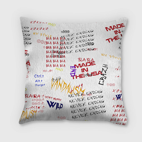 Подушка квадратная Граффити стиль / 3D-принт – фото 2