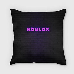 Подушка квадратная ROBLOX NEON LOGO ИГРА РОБЛОКС, цвет: 3D-принт