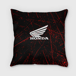 Подушка квадратная Honda Красные линии, цвет: 3D-принт