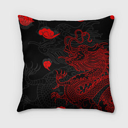 Подушка квадратная Дракон Китайский дракон, цвет: 3D-принт
