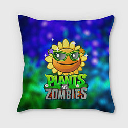 Подушка квадратная Plants vs Zombies подсолнух, цвет: 3D-принт