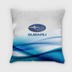 Подушка квадратная Subaru Спорт текстура, цвет: 3D-принт