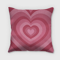 Подушка квадратная Сердца LOVE, цвет: 3D-принт