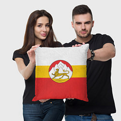 Подушка квадратная Северная Осетия Алания Флаг, цвет: 3D-принт — фото 2