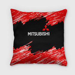 Подушка квадратная Mitsubishi размытые штрихи, цвет: 3D-принт