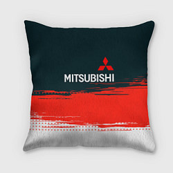 Подушка квадратная Mitsubishi - Auto бренд, цвет: 3D-принт