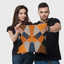 Подушка квадратная Metamask Крипто лиса, цвет: 3D-принт — фото 2