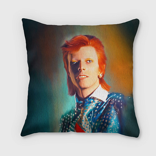 Подушка квадратная Ziggy Stardust Portrait / 3D-принт – фото 2
