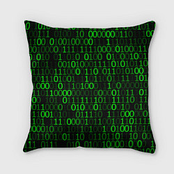 Подушка квадратная Бинарный Код Binary Code, цвет: 3D-принт