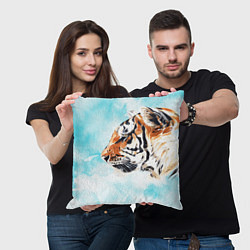 Подушка квадратная Tiger paints, цвет: 3D-принт — фото 2