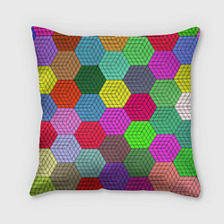 Подушка квадратная Геометрический узор Pattern, цвет: 3D-принт