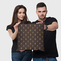 Подушка квадратная Mono Monogramm Dope Camo Dope Street Market, цвет: 3D-принт — фото 2